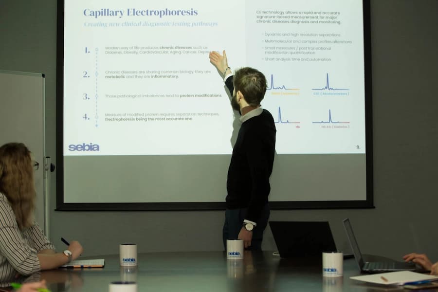 Internal training made by a Sebia employee