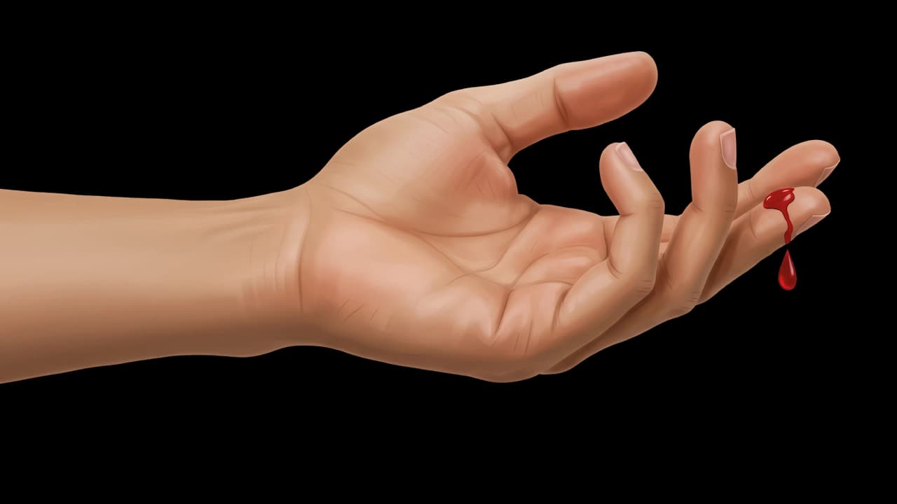 Bleeding hand as the individual has VWF symptoms